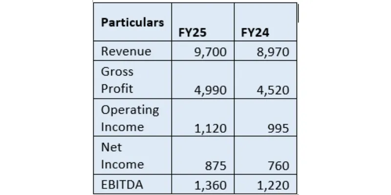 Financial Summary Table